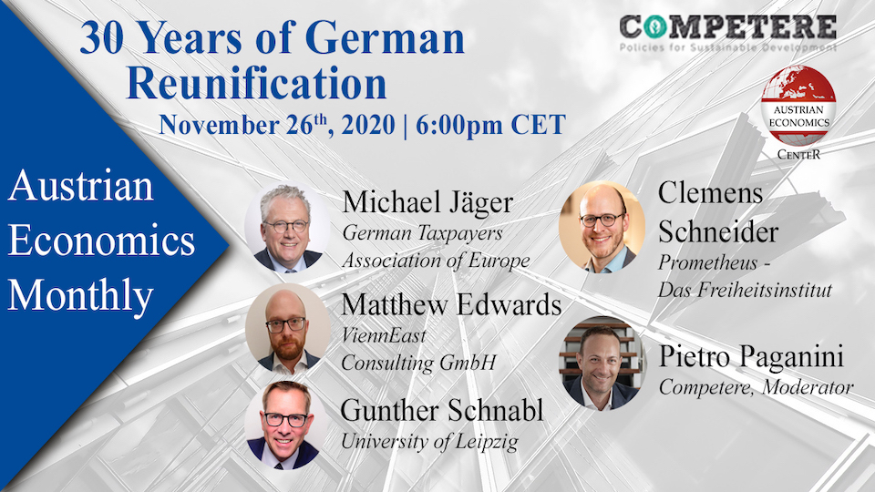 30 Years of German Reunification competere.eu austrian economics center pietro paganini non ripete